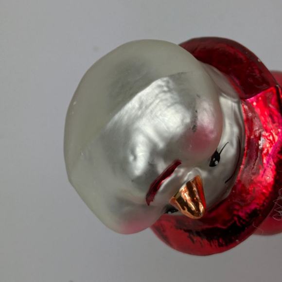 Christopher Radko Glass Christmas Ornament Handcrafted Snow Smirks Gem Snowman - Picture 8 of 9